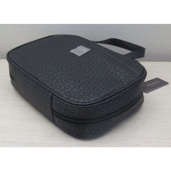 Guess E8172966 Unisex Black "G" Embossed Bisbee Travel Dual Handle Cosmetic Bag - Picture 4 of 9